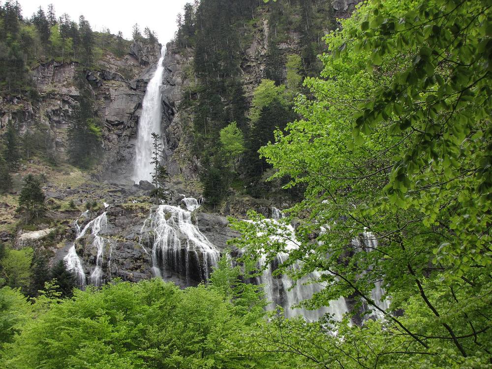 La cascade d'Ars au-dessus d'Aulus-les-Bains
