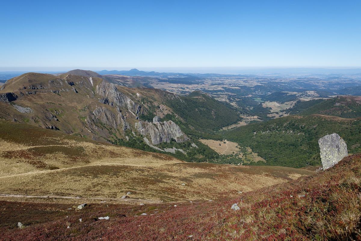 La vallée de Chaudefour vue d'en haut