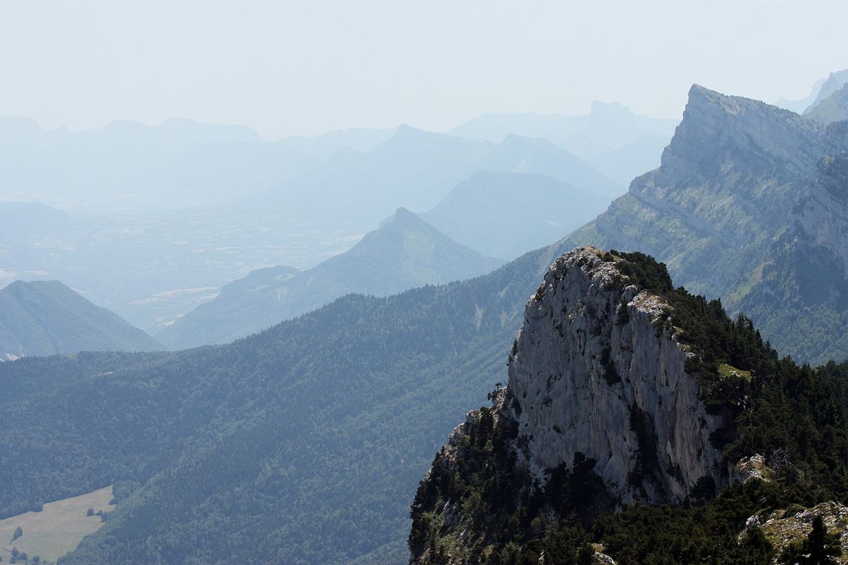La bordure est du Vercors vue depuis le Moucherotte