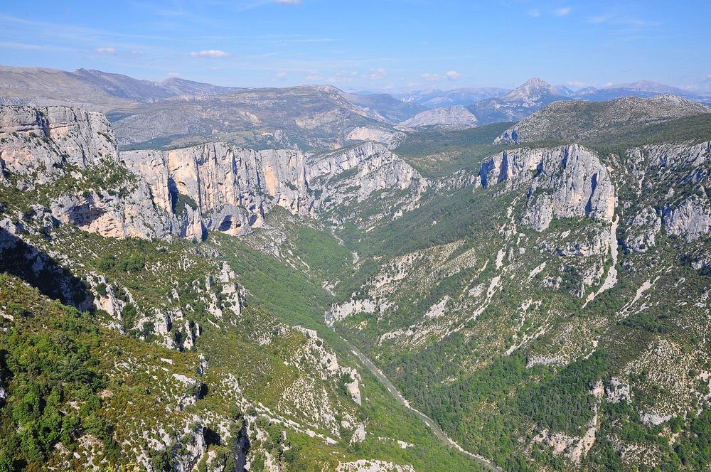 Les gorges du Verdon vues depuis le belvédère du Tilleul