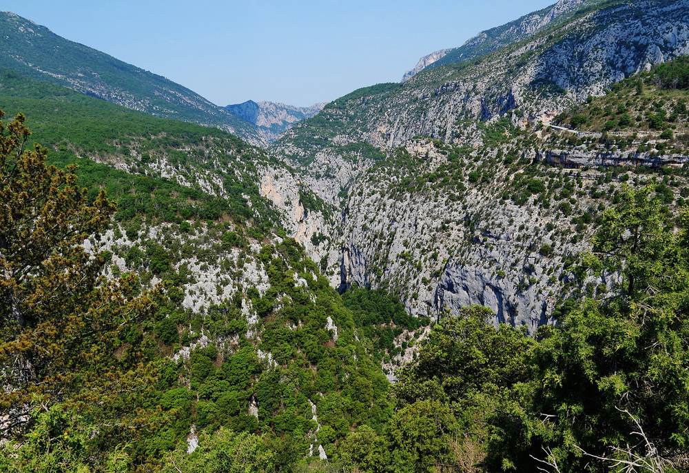 Les gorges du Verdon vues depuis la rive droite à La Palud-sur-Verdon